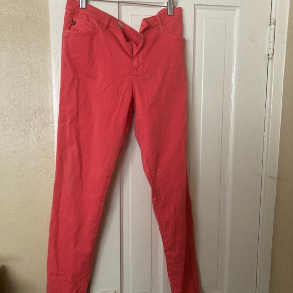 Adriano Goldschied coral color jeans - Mid-Rise Cigarette size 32R - Picture 1 of 7